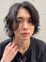 テン 心斎橋(tenn.)&nbsp;梅田シャドウパーママッシュウルフ波巻きパーマセンターパート●