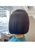 ぱっつんボブ×髪質改善ストレート