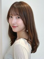 ノイカーム(noi Calm) 顔周りレイヤーカットくびれヘアミルクティーベージュカラー