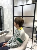 白髪ぼかし/白髪改善カラー/ショート/透明感カラー/脱白髪染め