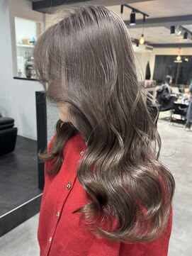 ムク 横浜店(muku) ミルクティーベージュダブルカラーケアブリーチハイライトカラー