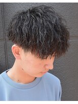 フリーク バーバーショップ 都島店(FREAK BARBER SHOP) 黒髪王道モテマッシュ縦落ちツイストスパイラルパーマ