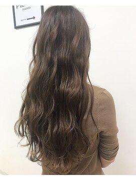 リアン(Lien) 極細ハイライト×ロングウェーブ/フォギーベージュ