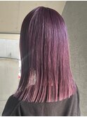 グレーベージュ レイヤー前髪パーマ アッシュブラック