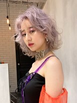 アルバム 銀座(ALBUM GINZA)&nbsp;ボブブリーチハイトーン韓国ヘア前髪カット_F30334