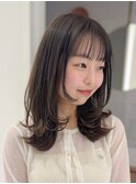 愛されミディアムレイヤー×艶カラー【天王寺/阿倍野】