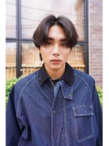 ニコ トウキョウ 渋谷(nico TOKYO)&nbsp;メンズ/センターパート/ニュアンスパーマ/曲がる縮毛矯正