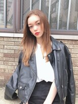 サロンドミルク 原宿(salon de MiLK)&nbsp;ハイライトミルクティーベージュロングレイヤーカット/原宿