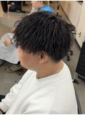 刈り上げマッシュ×縦落ちツイストスパイラルパーマ＃渋谷