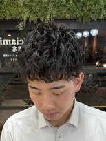 バーシャミ 博多(Baciami) 短髪でも無造作にラフにキマるルーズショートパーマ