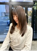 結べるレイヤーカットアッシュブラウン