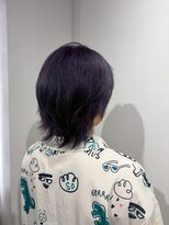 ヴァンカウンシル 一宮店(VAN COUNCIL)&nbsp;ウルフkレイヤー×パープルメッシュカラー 個性派夏カラー