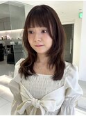 ミディアムレイヤー×チョコレートブラウン【hana】