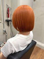 ヘアプレイスソル (HAIR PLACE SoL)&nbsp;透明感ブリーチカラー/オレンジ/ショートボブ
