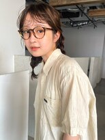 ディッセンバー 渋谷(December) 顔まわりカット/ベージュ/ブリーチなしダブルカラー