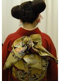 大きなシニョンでかわいらしさUP☆成人式セット