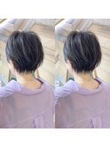 大人可愛い小顔丸みショートボブサイド 似合わせベージュ 川崎
