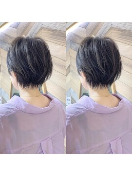 ネオリーブ モカ 川崎チネチッタ店(Neolive mocca) 大人可愛い小顔丸みショートボブサイド 似合わせベージュ 川崎