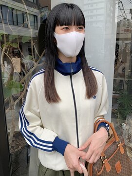 ヘアー アイス ルーチェ(HAIR ICI LUCE) ぱっつん前髪ロング/落合