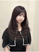 韓国風　韓国ヘア　レイヤー　小顔