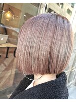 アンジェリカ 大和八木店(ANGELICA)&nbsp;切りっぱなしボブ　ピンクグレージュ　[古野侑太]