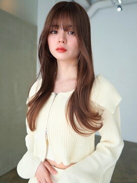 アンジェリカ 岡山店(ANGELICA) ANGELICA オレンジブラウン 艶髪 ゆる巻きロング