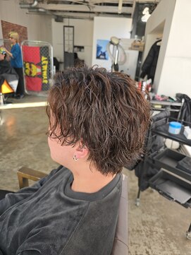 アノ(Ano.) メンズシャドーパーマニュアンスパーマスパイラルフェザー