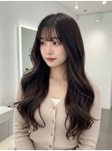 大人韓国ロング★レイヤーカット/透明感カラー/トリートメント