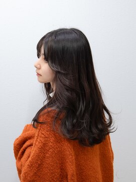 ムクヘアー(muk hair) くびれセミロング×ダークチョコレート