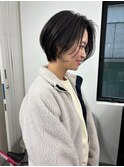 似合わせショート/フェザーショート/暗めカラー