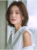 ☆ホワイトグレージュミニウルフデジタルパーマチェリーブラウン