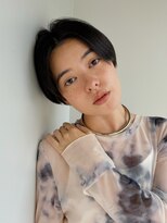 ガーデン 銀座(GARDEN)&nbsp;ブルーブラック イメチェン 美髪 ショート 前髪長めヘア