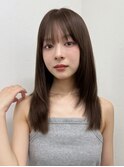 簡単スタイリング/伸ばしかけヘア/小顔ヘア/ブリーチなしカラー
