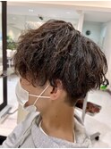 【相模大野パーマ】無造作カール×マッシュショート　メンズ