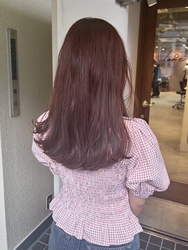 ラミエ バイ メルト 吉祥寺(lamie by melt) 小川/ブリーチなしwカラーピンクオレンジロングレイヤー吉祥寺