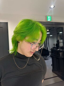 ボンズサロン(BONDZSALON) メンズカラー×ライムグリーンカラー【麻布十番】