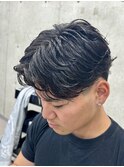 MEN’S HAIR/波巻きツイストスパイラル/リバースセンターパート