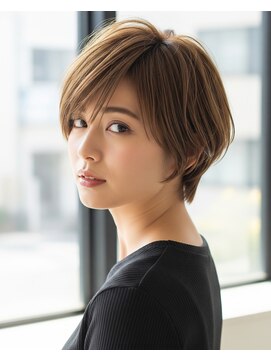 ラディシュ さがみ野(RADISH) 透明感髪質改善メテオグレージュ×ハンサムショート◎30代40代