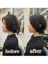 ヘアサロン ドットプラス 町田店(dot. plus) ワンホンレイヤー/ミルクティーブロンド/ダークブルー/町田