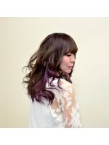 ヘアー アクト ルーム Hair Act room&nbsp;外国人風★ブルージュ×バイオレット（インナーカラー）