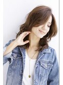 ミルクティーカラー×セミディ【seasons季の香三軒茶屋店】