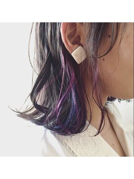 アコット(Acotto.) インナーカラー　ネイビー×バイオレット