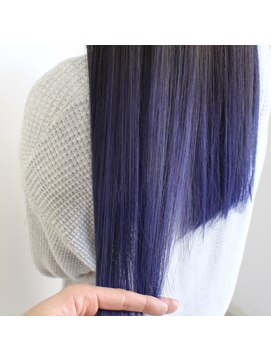 デコヘアーフラッペ(DECO HAIR frappe) エアタッチ グラデーションカラー ブルーパープル