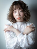 カバーヘア ブリス 大宮西口(COVER HAIR bliss)&nbsp;暗髪メルティカラーくせ毛風ミディアムボブ202v大宮20代30代!