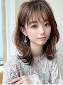 大人かわいい似合わせカット/くびれヘア/こなれミディ/新宿