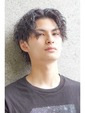 にもう 55センターパート　ツイストスパイラル　韓国マッシュ