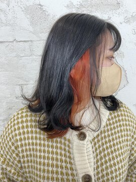 プライズ アイリス 池袋東口店(prize Iris) インナーカラーオレンジ10代20代11000円