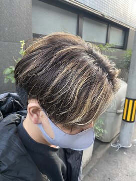 クオル 立川(QOL) メッシュキャップハイライト ニュアンスパーマ 大人ヘア学生ヘア