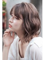 メーヴェ(Mowen) mowen×切りっぱなし×韓国風カラー×波巻き