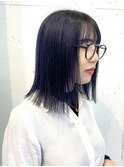 ボブ ブリーチありブルーカラー○○